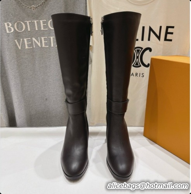 Unique Style Louis Vuitton Midtown High Boot in Black Plain Calfskin 1AIUK0 LV091745 2026