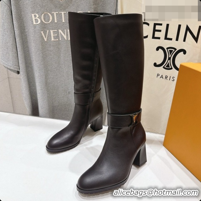 Unique Style Louis Vuitton Midtown High Boot in Black Plain Calfskin 1AIUK0 LV091745 2026