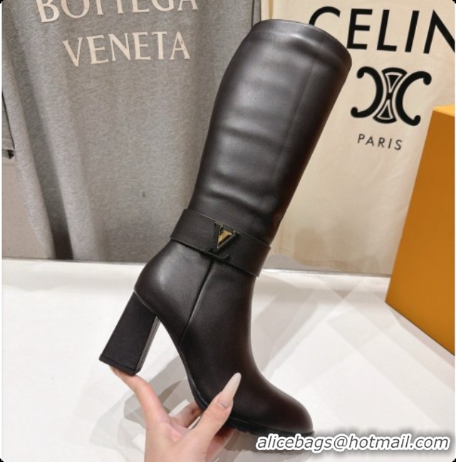 Unique Style Louis Vuitton Midtown High Boot in Black Plain Calfskin 1AIUK0 LV091745 2026