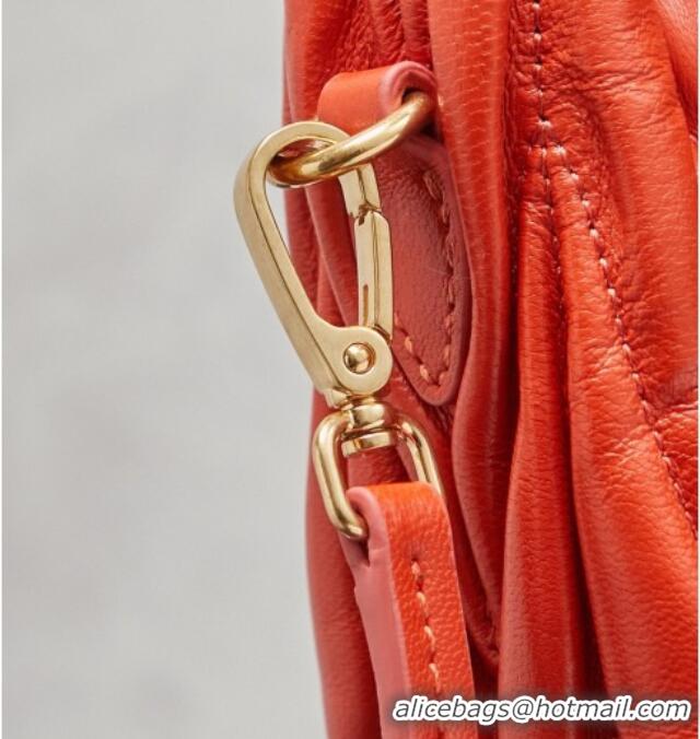 Grade Quality Miu Miu Wander Matelasse Nappa Leather Hobo Mini bag 5BC125 Orange 2026