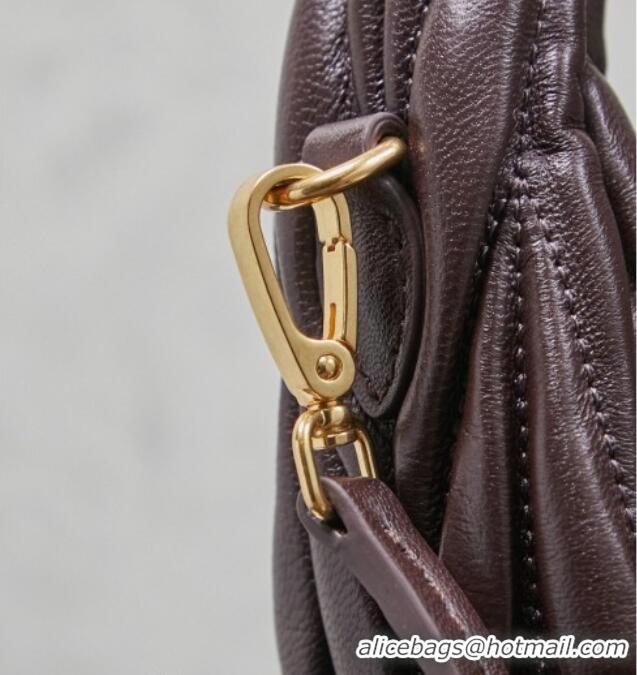 Luxury Cheap Miu Miu Wander Matelasse Nappa Leather Hobo Mini bag 5BC125 Briar 2026