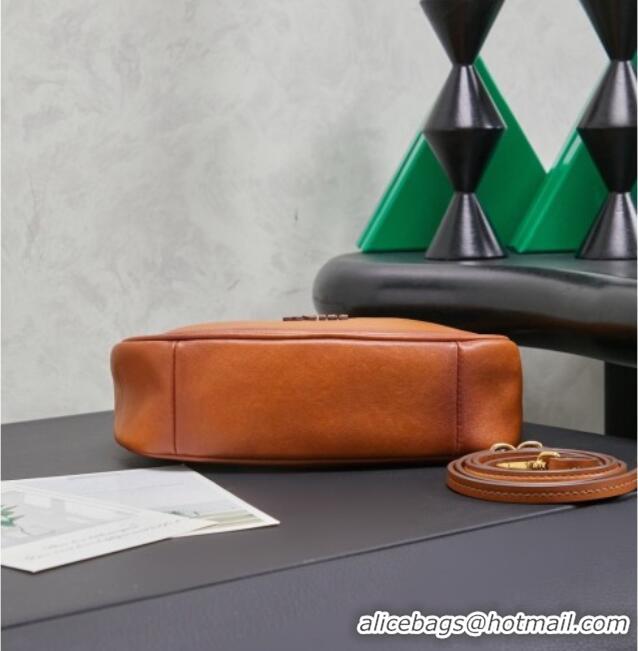 Famous Brand Miu Miu Wander Calf Leather Hobo Mini bag 5BC125 Cognac 2026