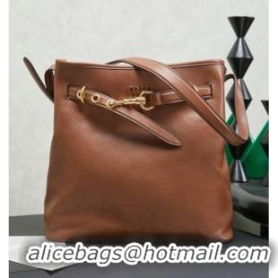 Modern Classic Miu Miu Aventure Nappa Leather Bucket Bag 5BE101 Brown 2026