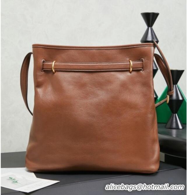 Modern Classic Miu Miu Aventure Nappa Leather Bucket Bag 5BE101 Brown 2026