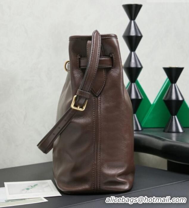 Shop Cheap Miu Miu Aventure Nappa Leather Bucket Bag 5BE101 Briar 2026