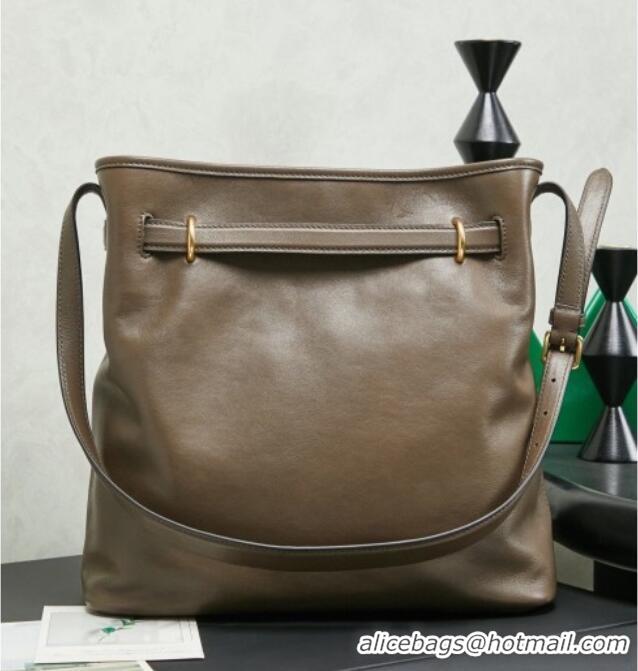 Market Sells Miu Miu Aventure Nappa Leather Bucket Bag 5BE101 Tundra 2026