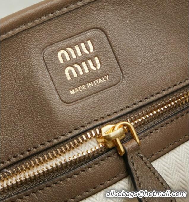 Market Sells Miu Miu Aventure Nappa Leather Bucket Bag 5BE101 Tundra 2026