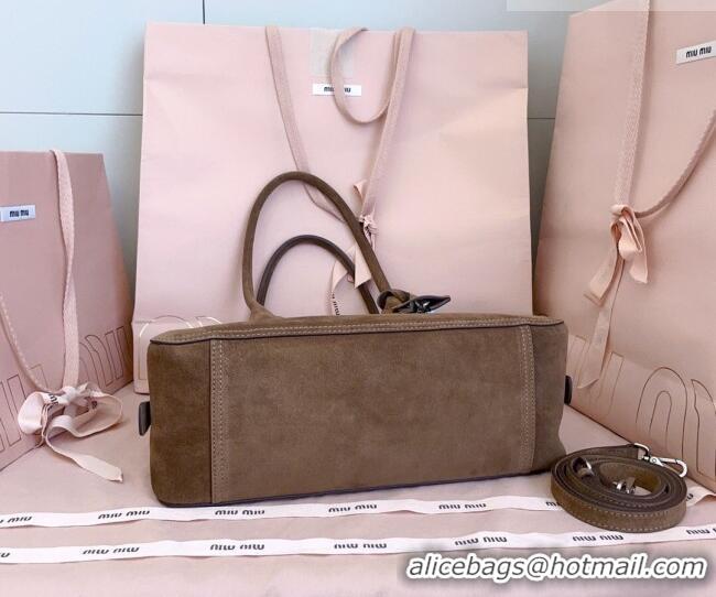 Traditional Specials Miu Miu Vivant Suede Bowling Bag 5BB199 Brown 2026
