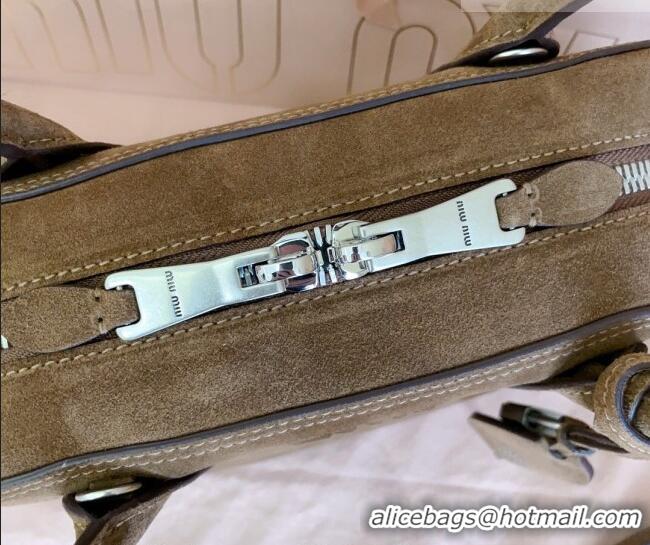 Traditional Specials Miu Miu Vivant Suede Bowling Bag 5BB199 Brown 2026