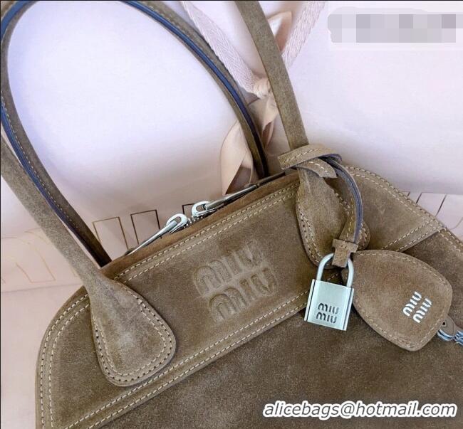 Traditional Specials Miu Miu Vivant Suede Bowling Bag 5BB199 Brown 2026