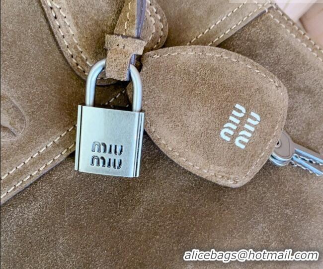 Traditional Specials Miu Miu Vivant Suede Bowling Bag 5BB199 Brown 2026