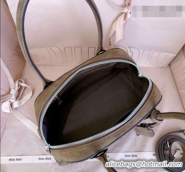 Traditional Specials Miu Miu Vivant Suede Bowling Bag 5BB199 Brown 2026