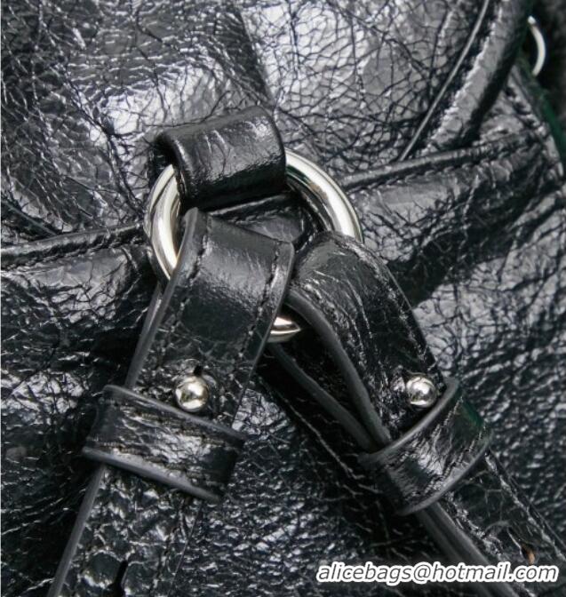 Best Price Miu Miu Crinkle Leather Backpack 5BZ043 Black 2026