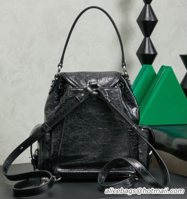 Best Price Miu Miu Crinkle Leather Backpack 5BZ043 Black 2026