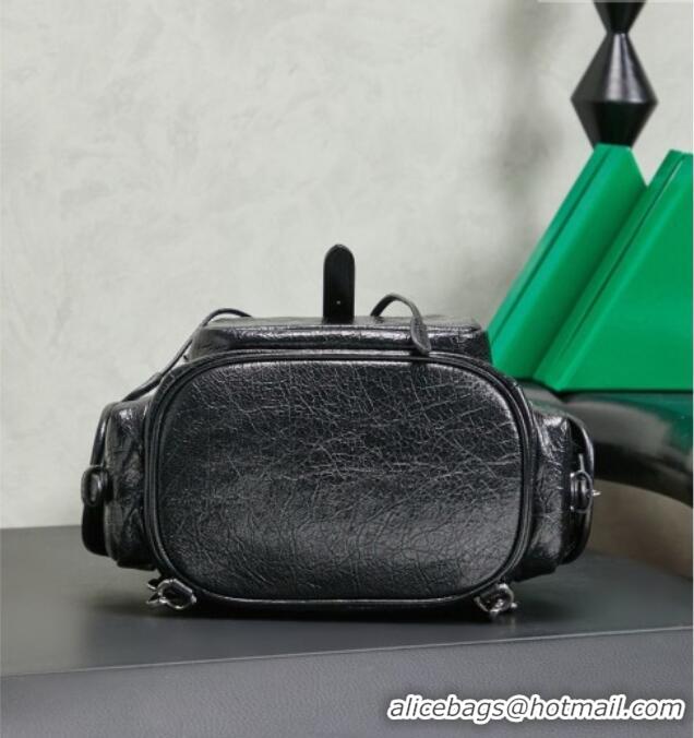 Best Price Miu Miu Crinkle Leather Backpack 5BZ043 Black 2026