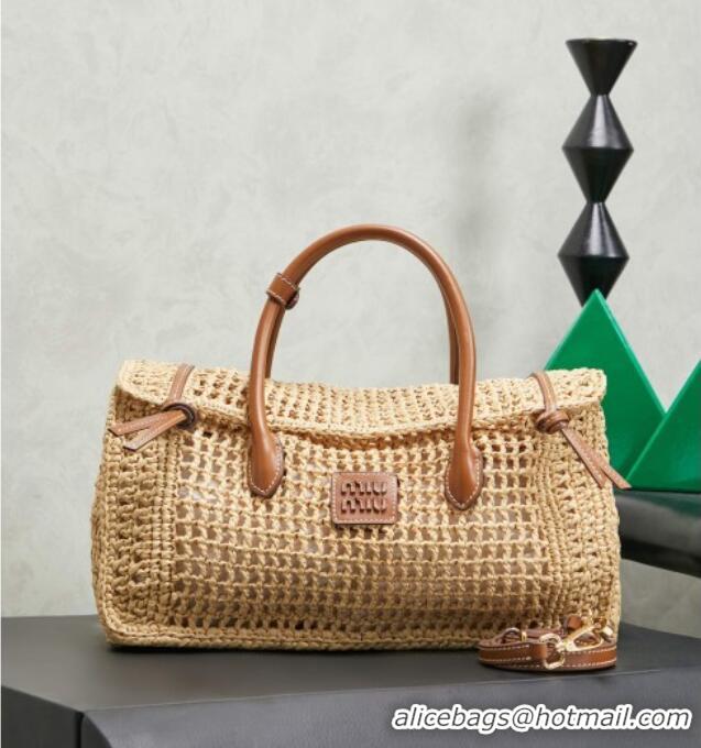 Most Popular Miu Miu Raffia Top-handle Bag 5BA315 2026