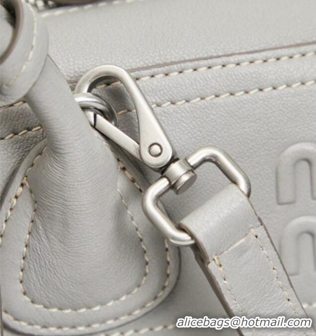 Well Crafted Miu Miu Vivant Nappa Leather Bag 5BB199 Grey 2026