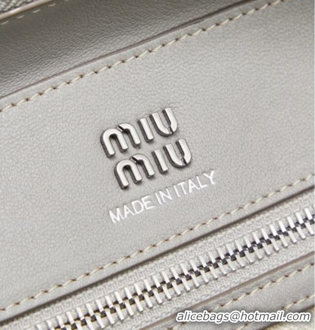Well Crafted Miu Miu Vivant Nappa Leather Bag 5BB199 Grey 2026
