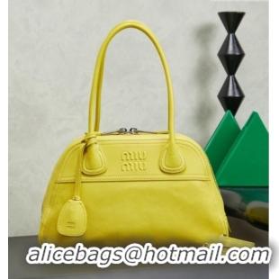 Best Grade Miu Miu Vivant Nappa Leather Bag 5BB199 Yellow 2026