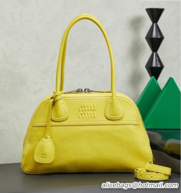 Best Grade Miu Miu Vivant Nappa Leather Bag 5BB199 Yellow 2026