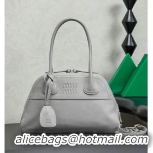 Top Grade Miu Miu Vivant Nappa Leather Bag 5BB200 Light Grey 2026
