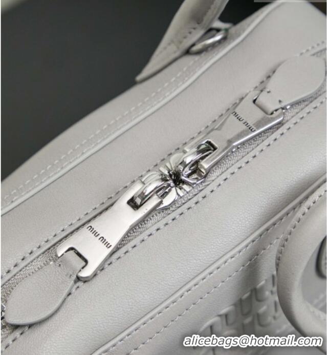 Top Grade Miu Miu Vivant Nappa Leather Bag 5BB200 Light Grey 2026