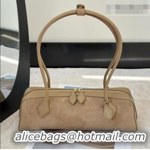 Buy Grade Alaia Le Tecket Medium Long Shoulder bag in Suede 8815M Beige 2026