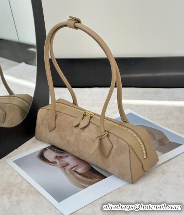 Buy Grade Alaia Le Tecket Medium Long Shoulder bag in Suede 8815M Beige 2026