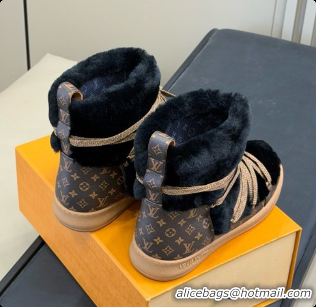 New Style Louis Vuitton LV Cloud Lace-Up Ankle Boot Sneaker 1AIV15 LV091752 Black 2026