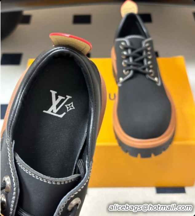 Unique Style Louis Vuitton LV Remix Derby in Black Plain Calf Leather 1AIWZ1 2026