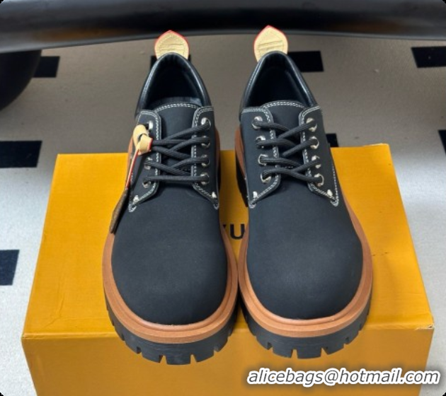 Unique Style Louis Vuitton LV Remix Derby in Black Plain Calf Leather 1AIWZ1 2026
