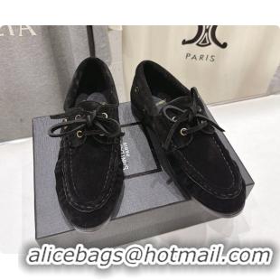 Best Product Saint Laurent Suede Loafers Y091920 Black 2026