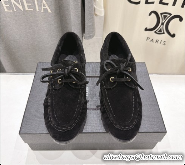 Best Product Saint Laurent Suede Loafers Y091920 Black 2026