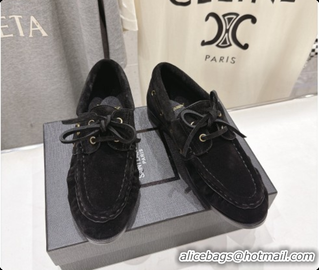 Best Product Saint Laurent Suede Loafers Y091920 Black 2026