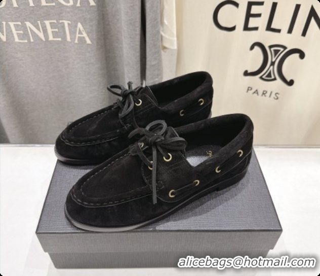 Best Product Saint Laurent Suede Loafers Y091920 Black 2026