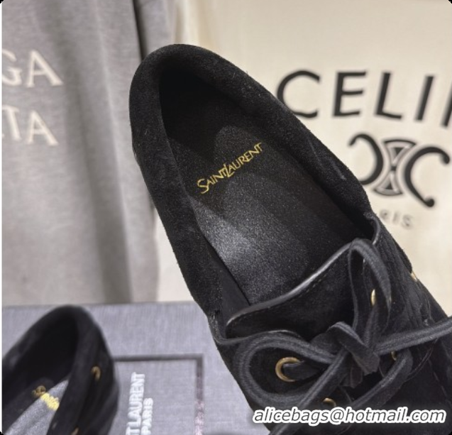 Best Product Saint Laurent Suede Loafers Y091920 Black 2026