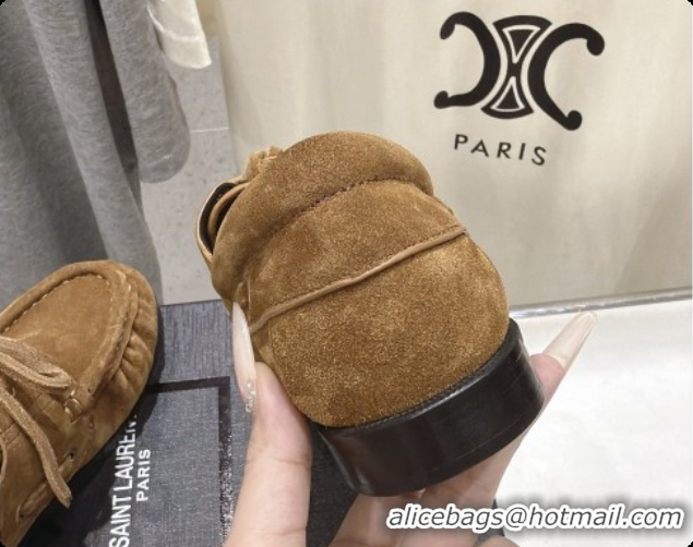 Good Taste Saint Laurent Suede Loafers Y091923 Brown 2026