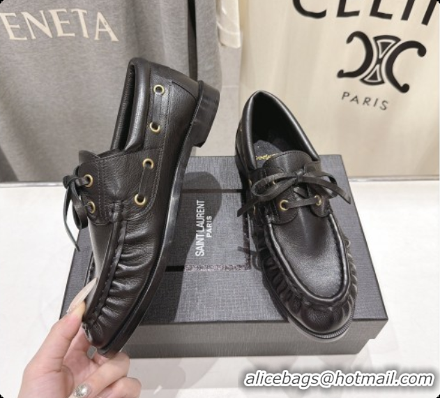 Good Product Saint Laurent Calfskin Loafers Y091924 Black 2026