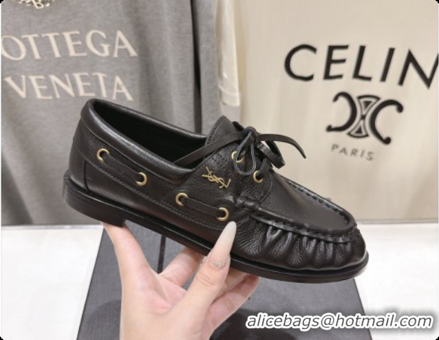 Good Product Saint Laurent Calfskin Loafers Y091924 Black 2026