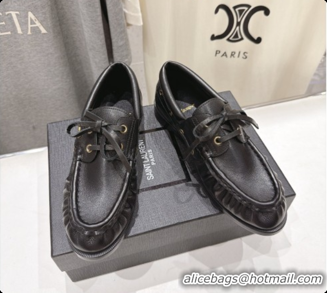 Good Product Saint Laurent Calfskin Loafers Y091924 Black 2026