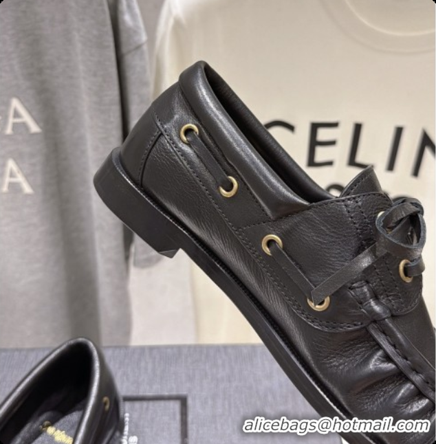 Good Product Saint Laurent Calfskin Loafers Y091924 Black 2026