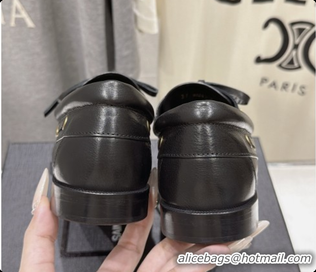 Good Product Saint Laurent Calfskin Loafers Y091924 Black 2026