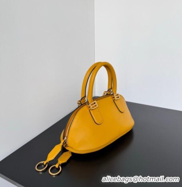 Inexpensive Balenciaga Bolero Bowling Bag Mini in Curry Yellow Smooth calfskin leather/aged-gold hardware 71245 2026