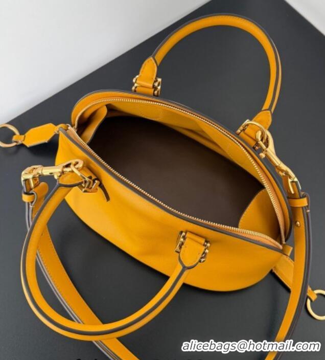 Inexpensive Balenciaga Bolero Bowling Bag Mini in Curry Yellow Smooth calfskin leather/aged-gold hardware 71245 2026