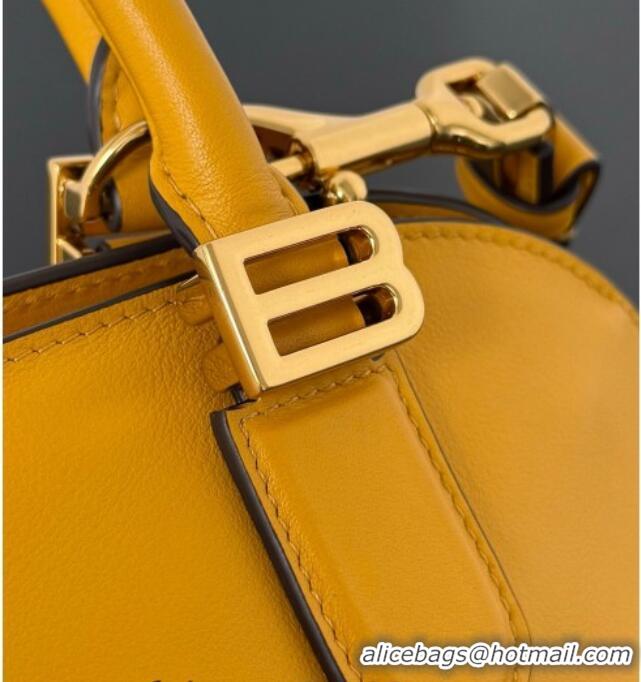 Inexpensive Balenciaga Bolero Bowling Bag Mini in Curry Yellow Smooth calfskin leather/aged-gold hardware 71245 2026