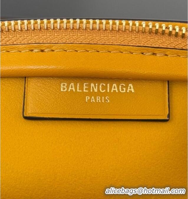 Inexpensive Balenciaga Bolero Bowling Bag Mini in Curry Yellow Smooth calfskin leather/aged-gold hardware 71245 2026