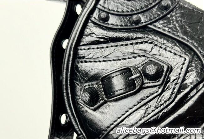 Top Quality Balenciaga Le Cagole Shoulder Bag XS in Black Arena lambskin/black hardware BL701 2026