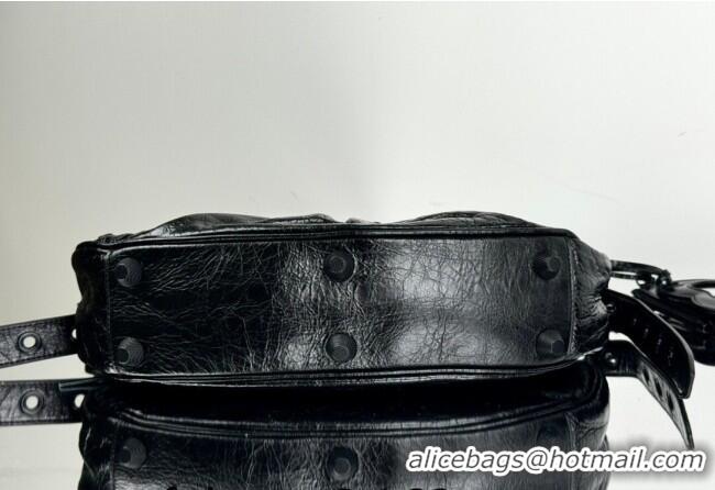 Good Discount Balenciaga Le Cagole Shoulder Bag Small in Black Arena lambskin/black hardware BL701 2026