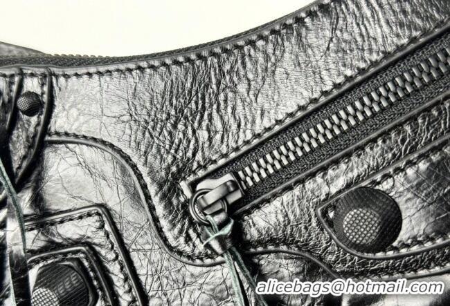 Good Discount Balenciaga Le Cagole Shoulder Bag Small in Black Arena lambskin/black hardware BL701 2026