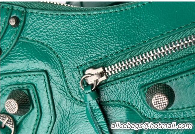 Well Crafted Balenciaga Le Cagole Shoulder Bag Small in Green Arena lambskin/aged-silver hardware BL701 2026
